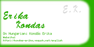 erika kondas business card