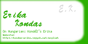 erika kondas business card